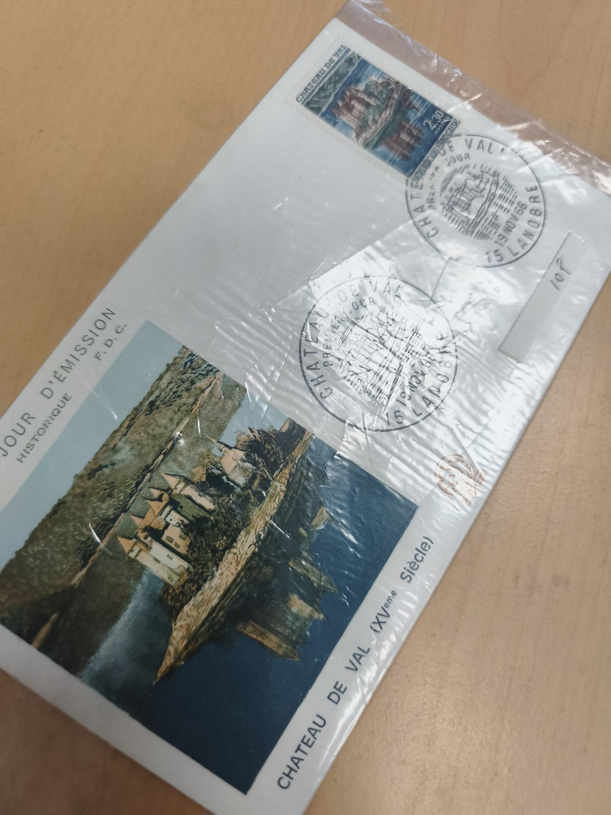 Enveloppe 1er jour Château de Val FDC 1966 timbre oblitéré philatélie