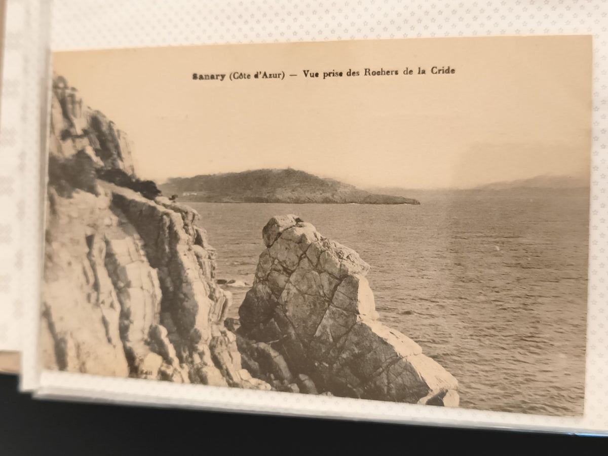 Carte postale ancienne Sanary Côte d’Azur Vue Rochers Cridé CPA vintage