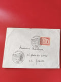 Enveloppe philatélie avec timbre Deutsche Bundespost 20 Pf, cachet Rastatt 1966