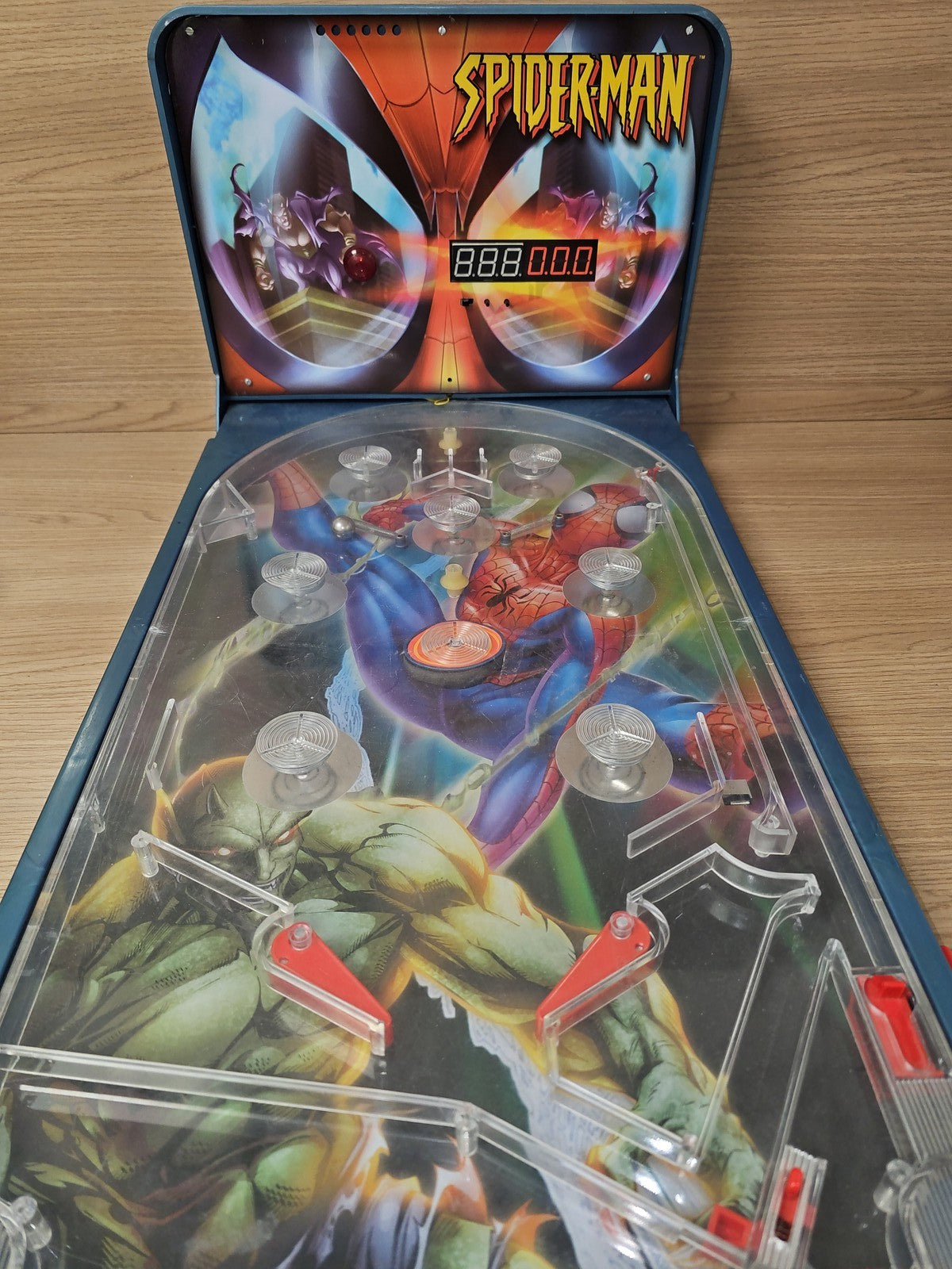 Flipper rétro Spider-Man 2003 ancien jeu de table vintage Marvel occasion collec