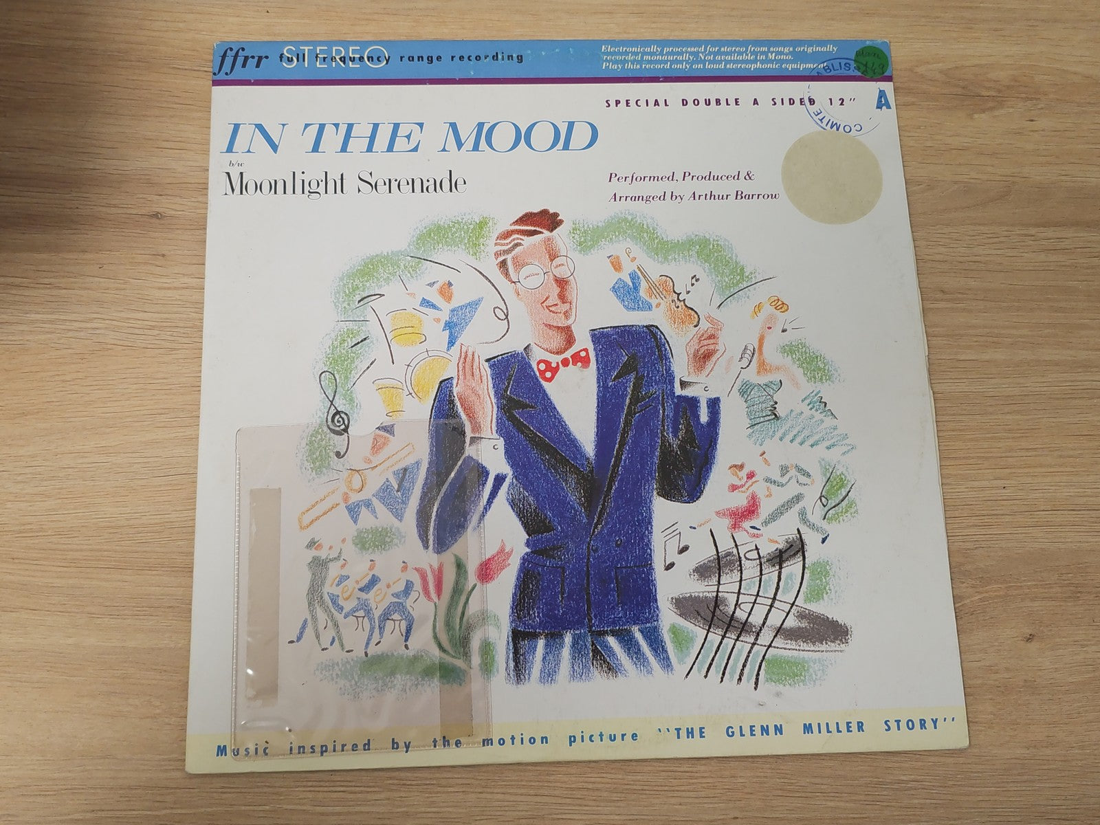 Vinyle 33 tours ancien "In the Mood" rétro, disque vintage collection musique