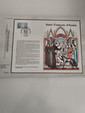 Feuillet philatélique CEF Saint François d’Assise illustration Goffin