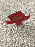 Pin's vintage Buffalo Grill rouge logo restaurant ancien badge émaillé (Ref 6)