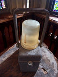 Lampe de chantier industrielle WONDER vintage, poignée métal, baladins rétro