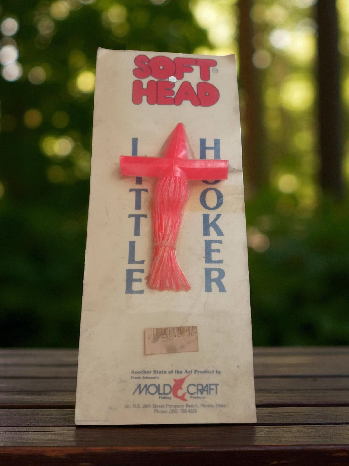 Leurre ancien Mold Craft Soft Head Little Hooker vintage rose accessoire pêche