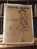 Patron couture ancien Marie Claire 26020 robe chasuble fille vintage rétro