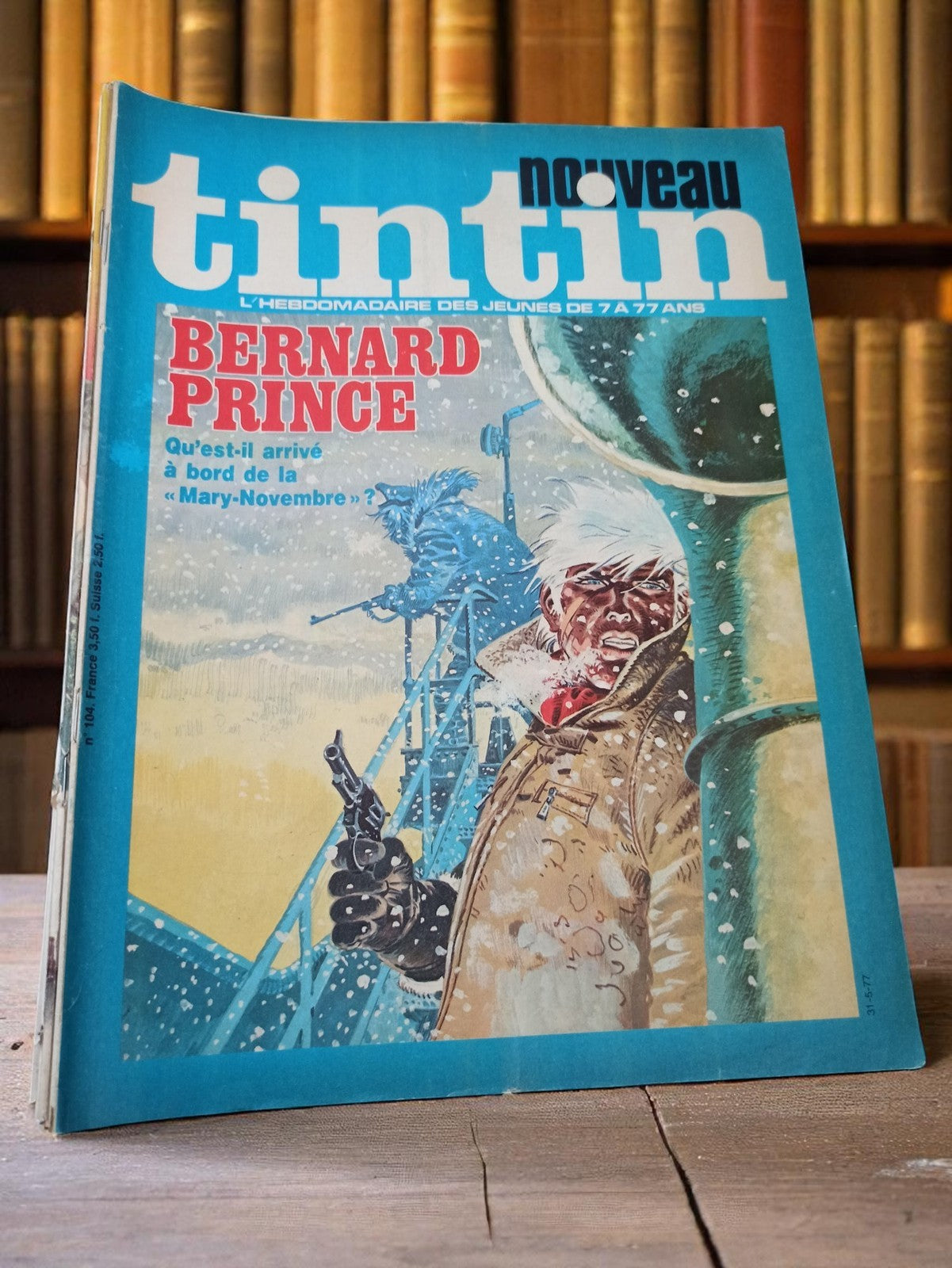 Magazine Tintin ancien Bernard Prince couverture bleue vintage rare collector