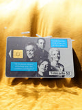 Télécarte 50 unités vintage – Carte téléphonique rétro, visuel noir et blanc