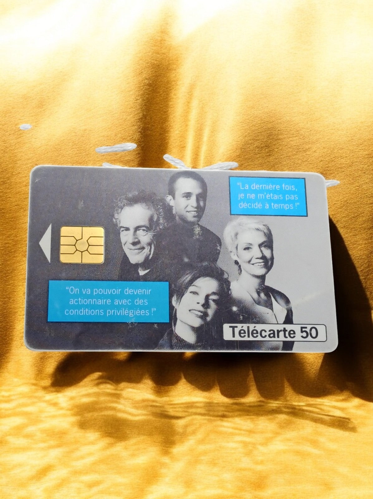Télécarte 50 unités vintage – Carte téléphonique rétro, visuel noir et blanc