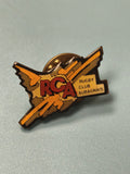 Pin's vintage RCA Rugby Club Aubagnais éclairs jaune rouge ancien collection