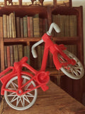 Vélo Playmobil ancien rouge vintage années 70 accessoire rétro original