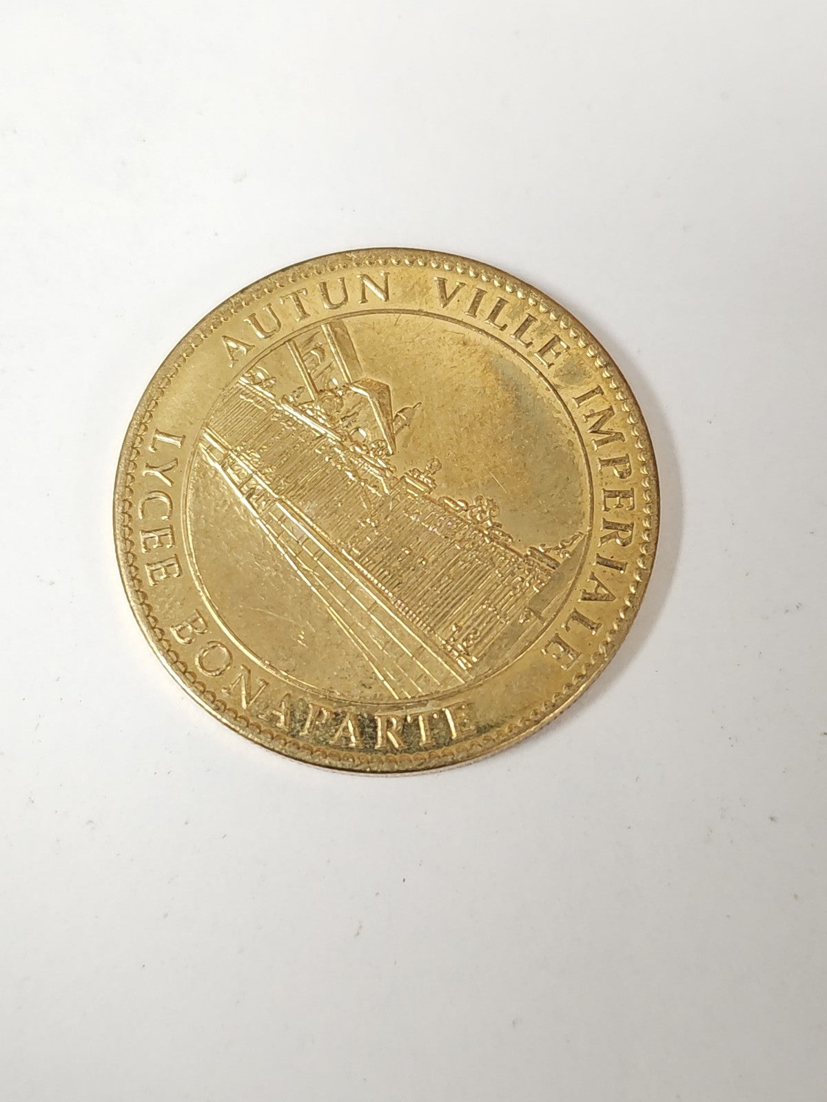 Pièce commémorative Lourdes souvenir religieux France médaille emblématique