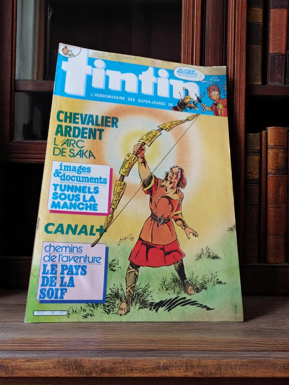 Magazine Tintin ancien Chevalier Ardent vintage couverture couleur rare