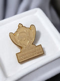 Pin's ancien Olympique de Marseille demi-finale 92 SC Bastia OM doré rare footba