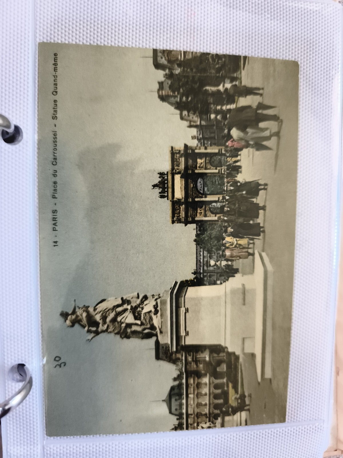 CPA Paris Place du Carrousel Statue Quadrige Arc Triomphe photo ancienne