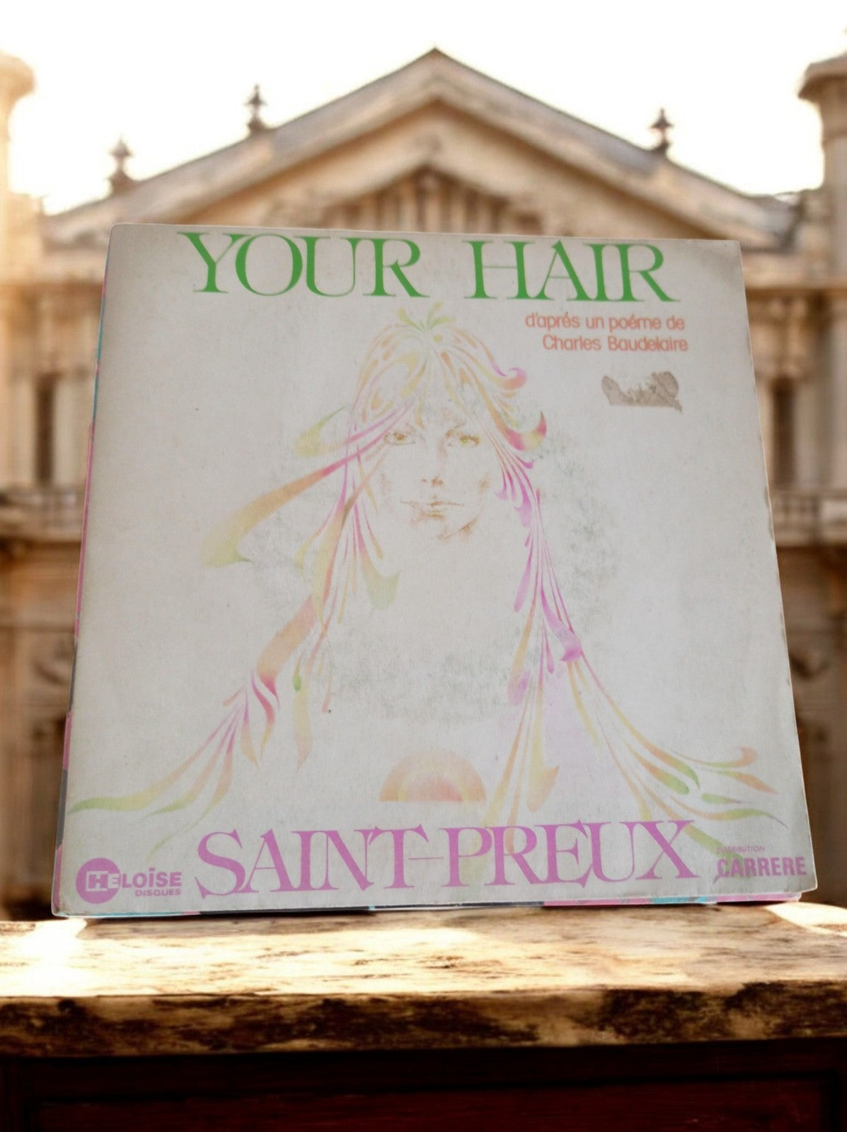 Vinyle 45T Saint Preux Your Hair vintage, pochette illustrée Héloïse Disques