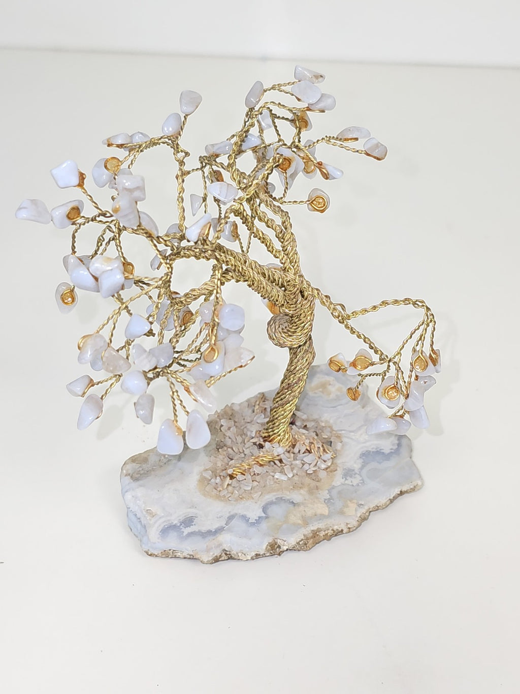 Sculpture décorative arbre artisanal en améthyste naturelle pierre semi-précieus