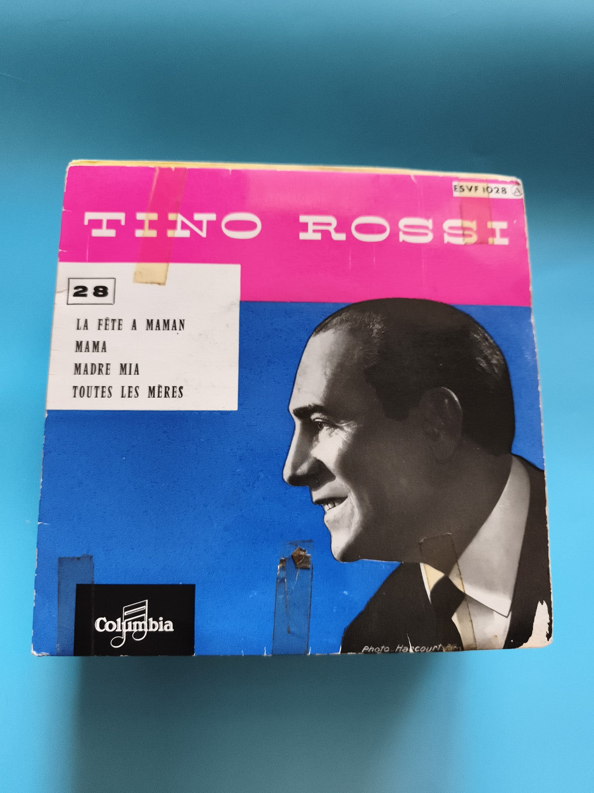 Vinyle 45 tours Tino Rossi Columbia pochette La Fête à Maman ESVF 1028