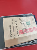 Ancienne enveloppe oblitérée recommandée Marseille philatélie timbres RF