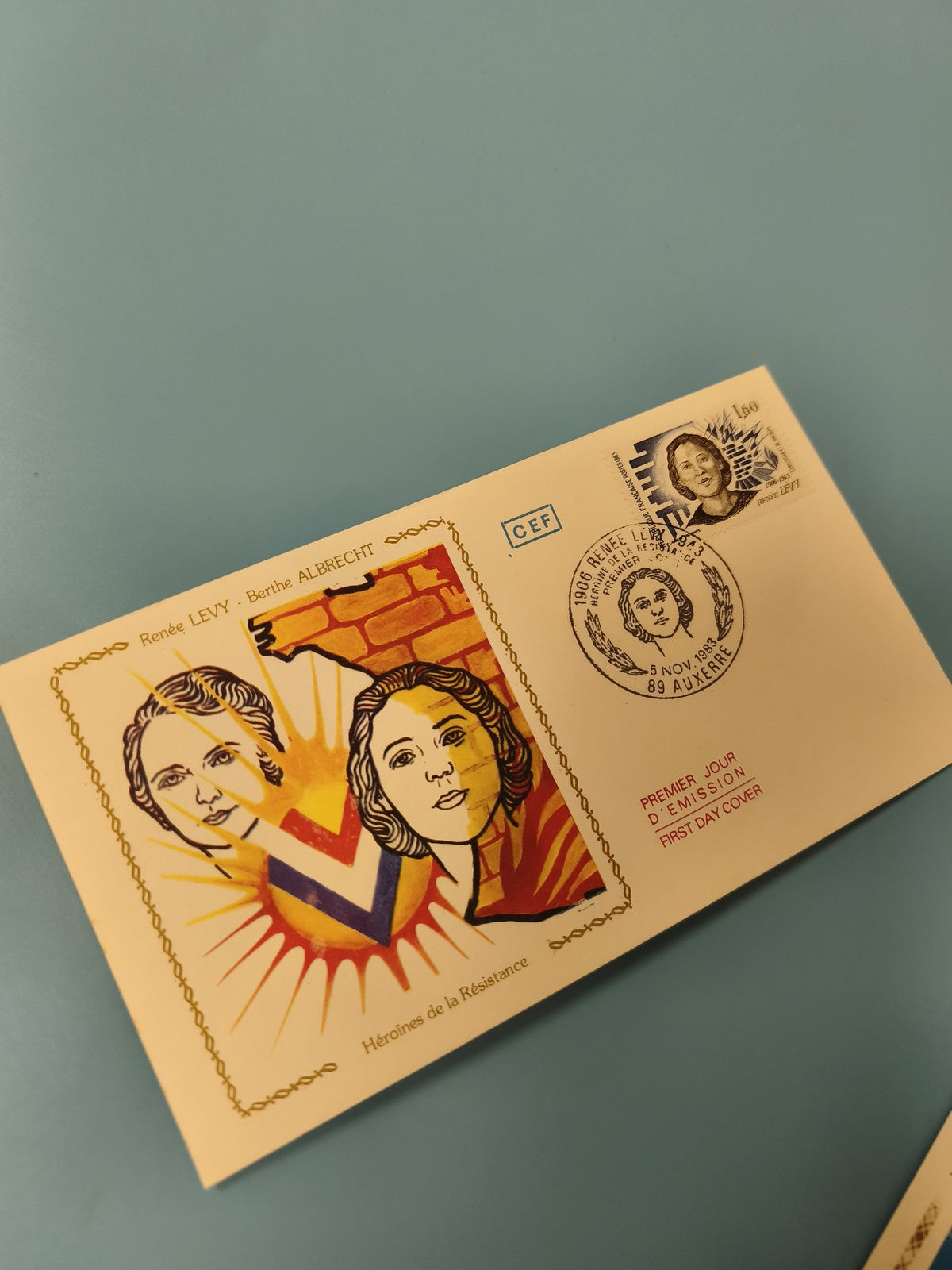 Enveloppe premier jour FDC Héroïnes de la Résistance Renée Lévy Berthe Albrecht