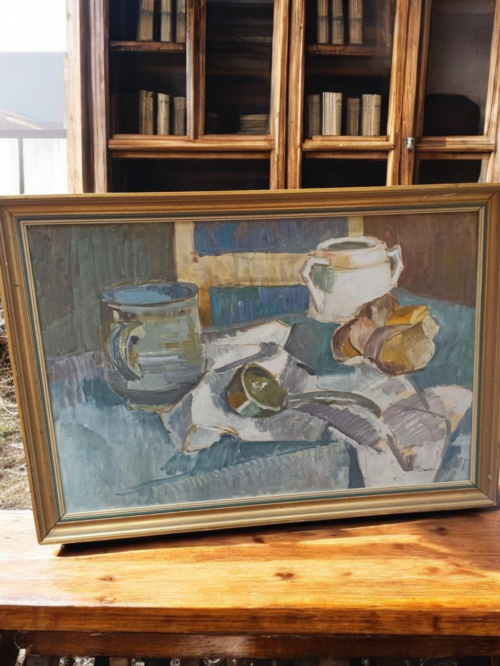 Ancien tableau peinture signé Maurer