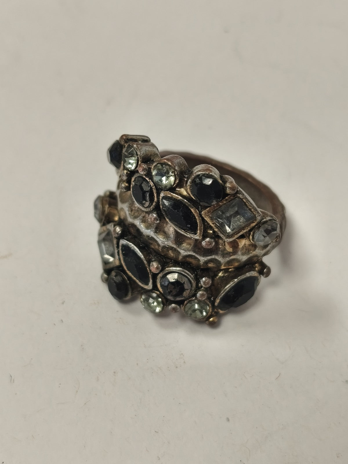 Bague rétro ancienne fantaisie pour femme, bijou vintage original collection