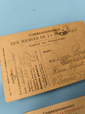 Ancienne carte postale Armées de la République militaire vintage écriture manusc