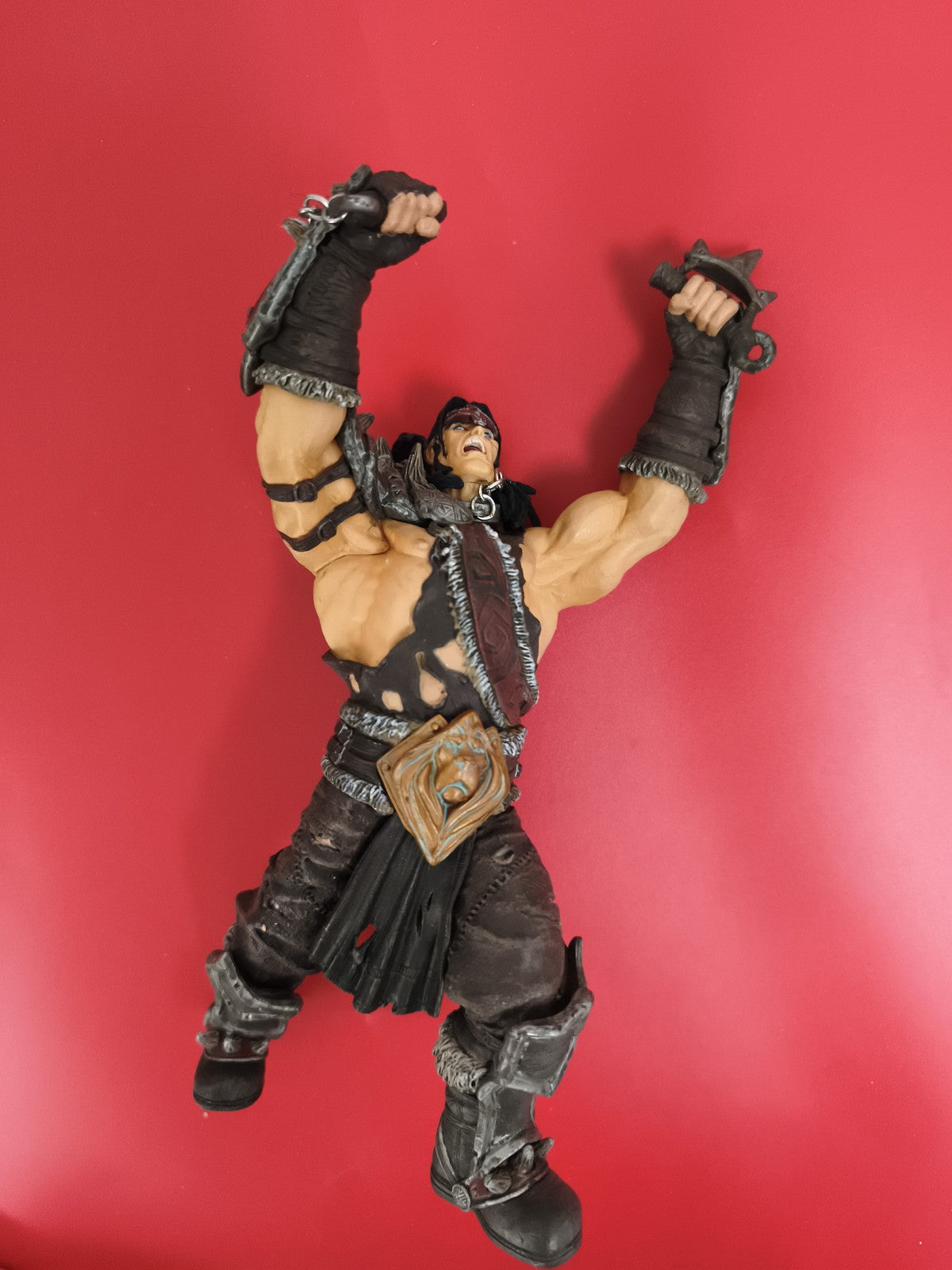 Figurine World of Warcraft Lo'Gosh vintage, guerrier orc, sculpture détaillée