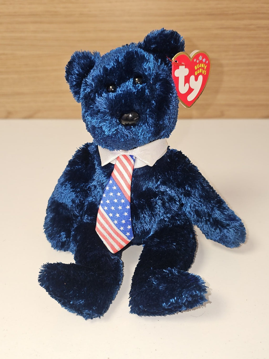 TY Beanie Babies Pops Bear USA 2001 MWMT peluche d'occasion propre étiquette