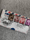 Lettre affranchie Vatican 1950 Anno Santo, 4 timbres Poste Vaticane, cachet Rome