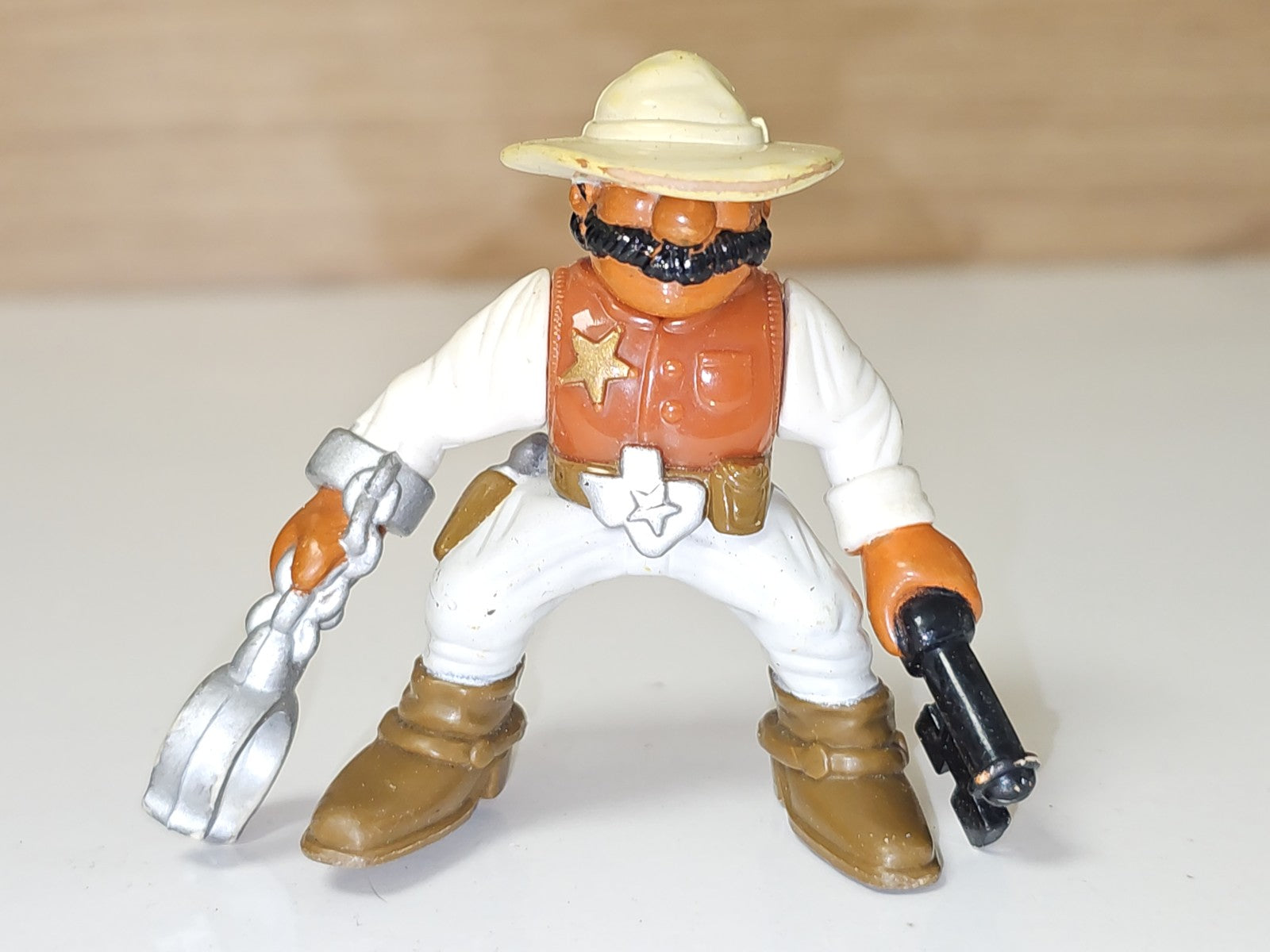 Figurine rétro Fisher Price 1996 shérif Wild West Town Great Adventure ancien jo