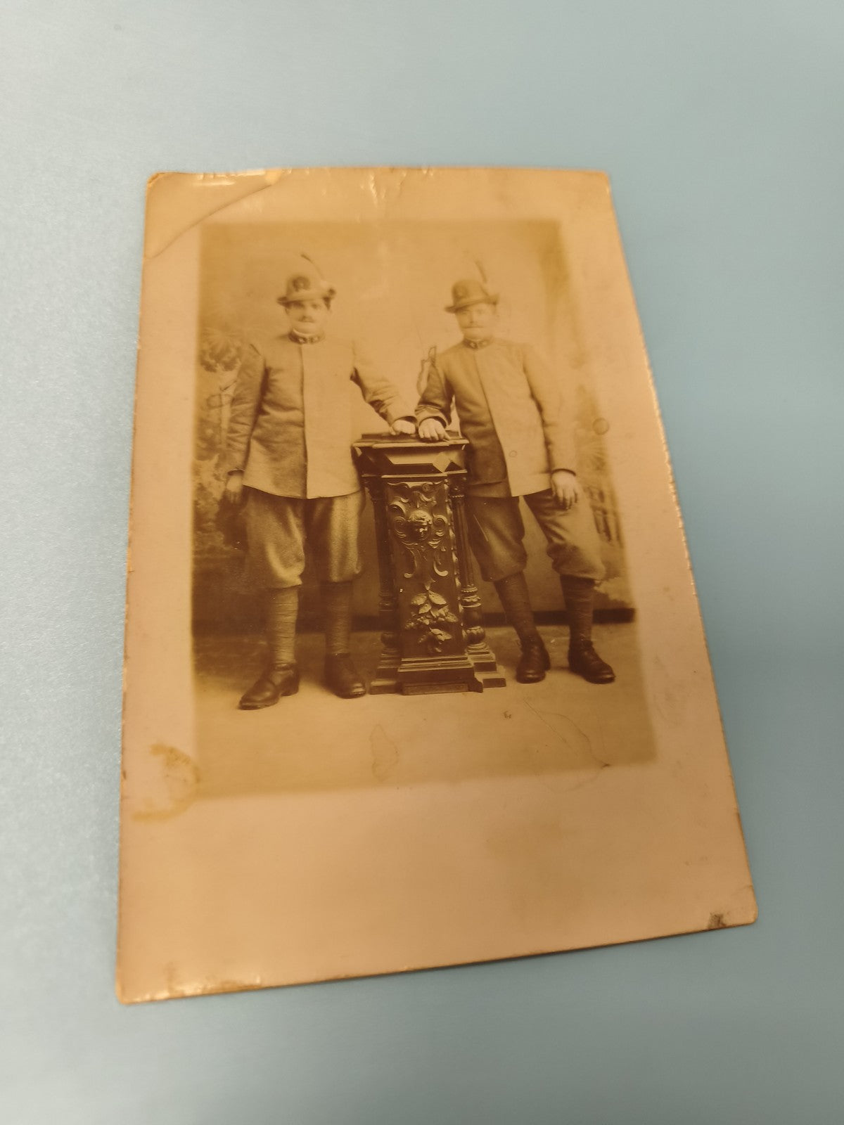 Carte postale ancienne CPA soldats français uniforme début XXe photo vintage
