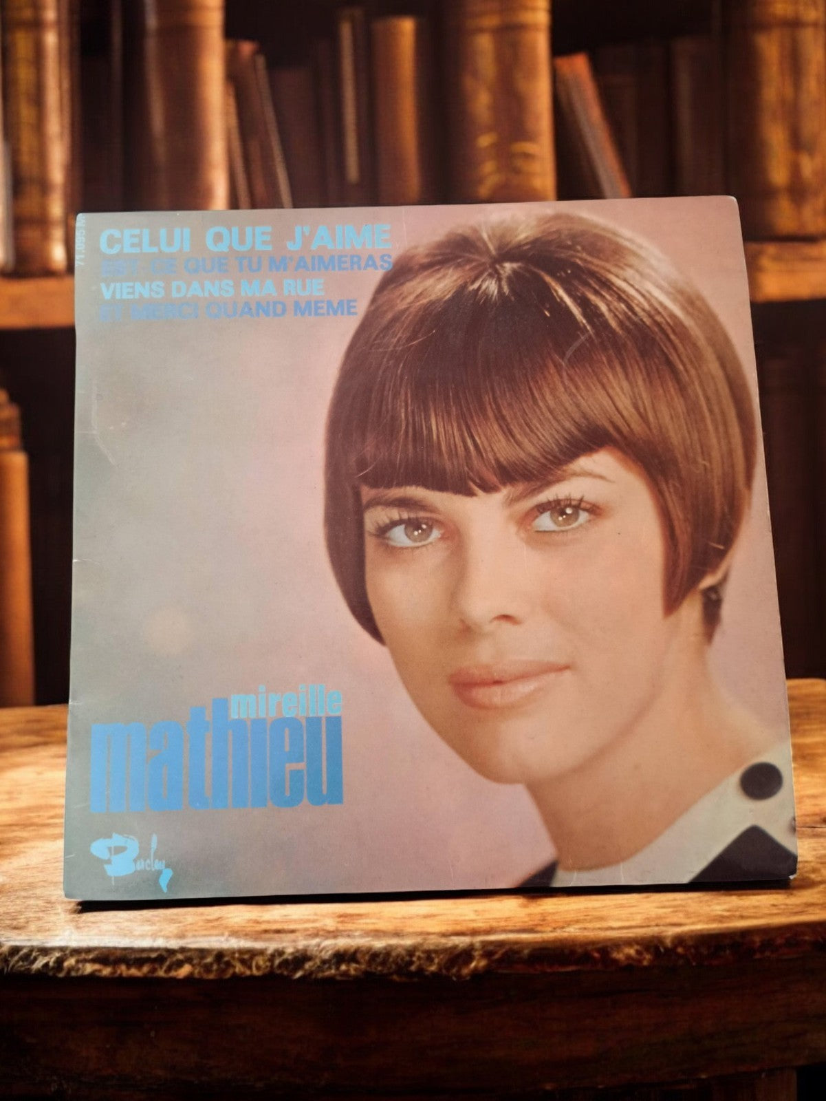 Vinyle 45 tours Mireille Mathieu Barclay ancien rétro pochette photo années 60