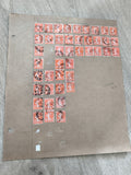 Gros lot ancien timbres Marianne 3c orange oblitérés planche philatélie étude
