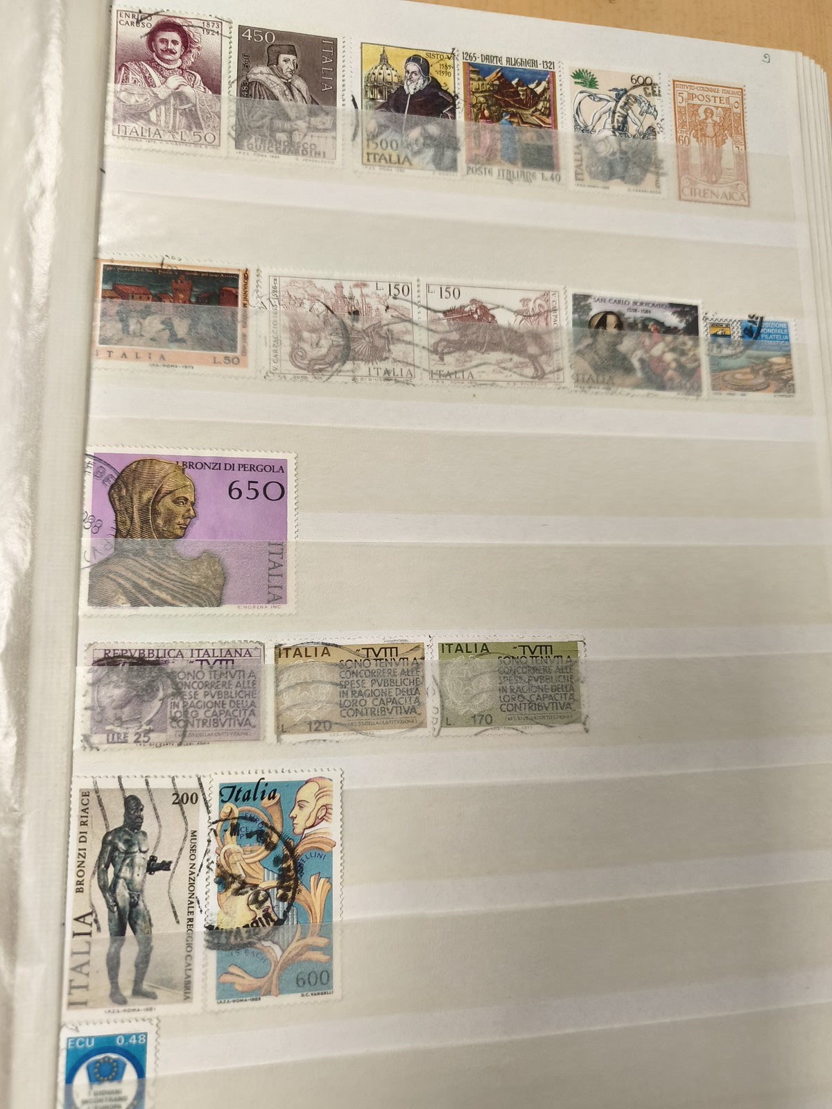 Lot de timbres Italie divers formats et couleurs, oblitérés, philatélie