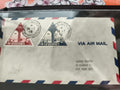 Lettre affranchie Cote Française des Somalis 1941, timbres triangulaires anciens