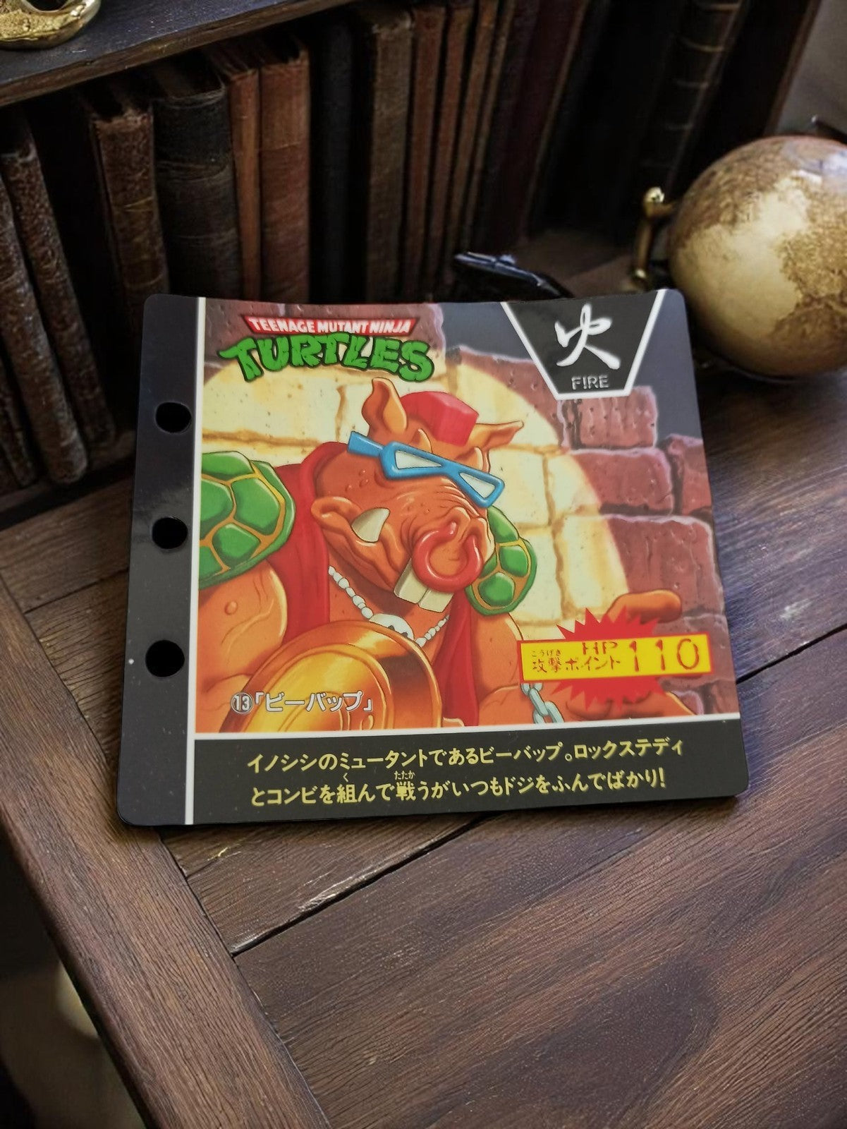 Carte TMNT Bebop Mirage Studio 1993 Japan vintage – Fire – Tortues Ninja