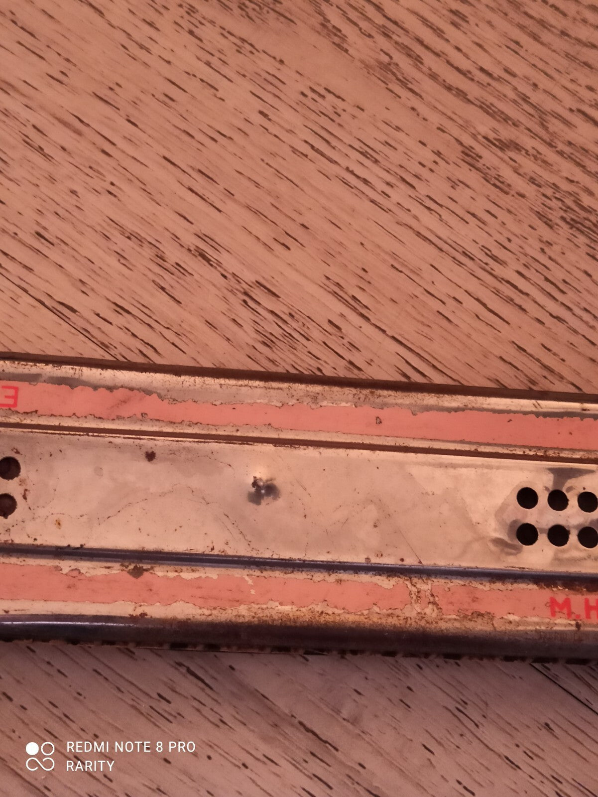 Harmonica ancien M. Hohner Echo-Luxe, vintage, état usé, instrument à vent