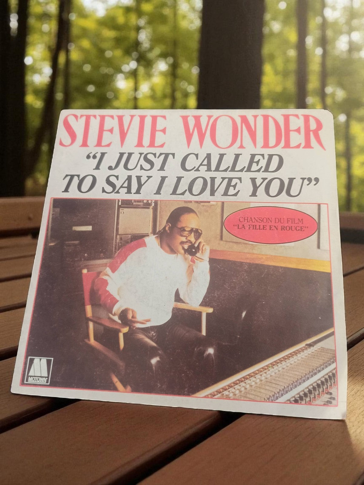 Vinyle 45 tours Stevie Wonder Motown I Just Called rétro soul années 80