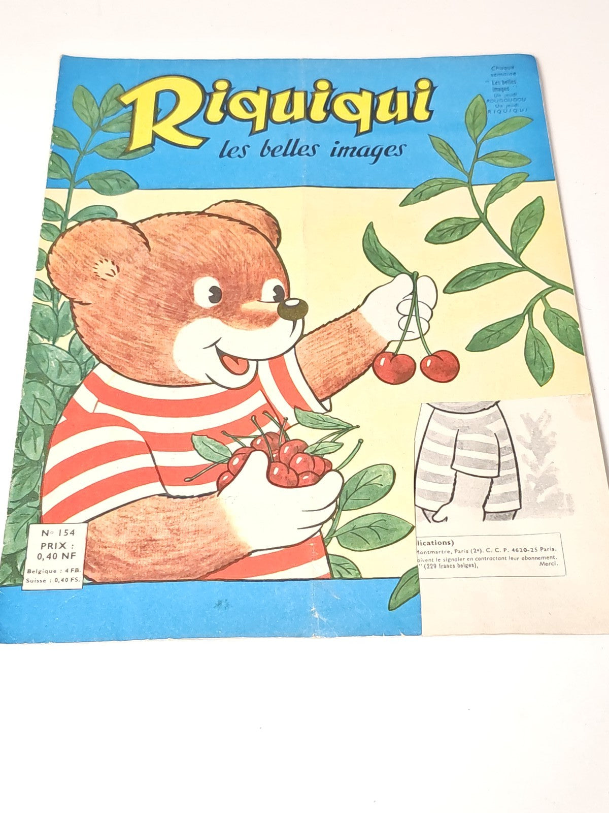 Livre vintage Riquiqui Les Belles Images ancien journal illustré pour collection