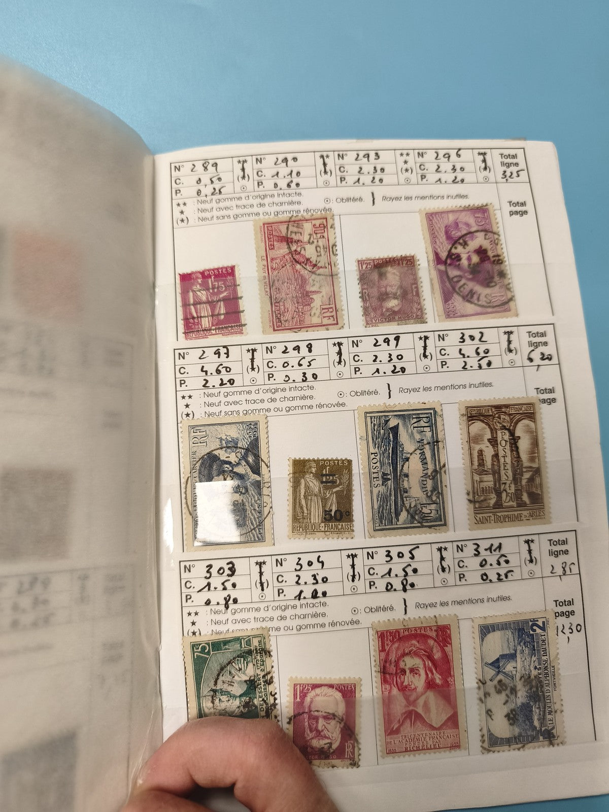 Lot timbres anciens carnet à choix Yvert & Tellier France oblitérés collection