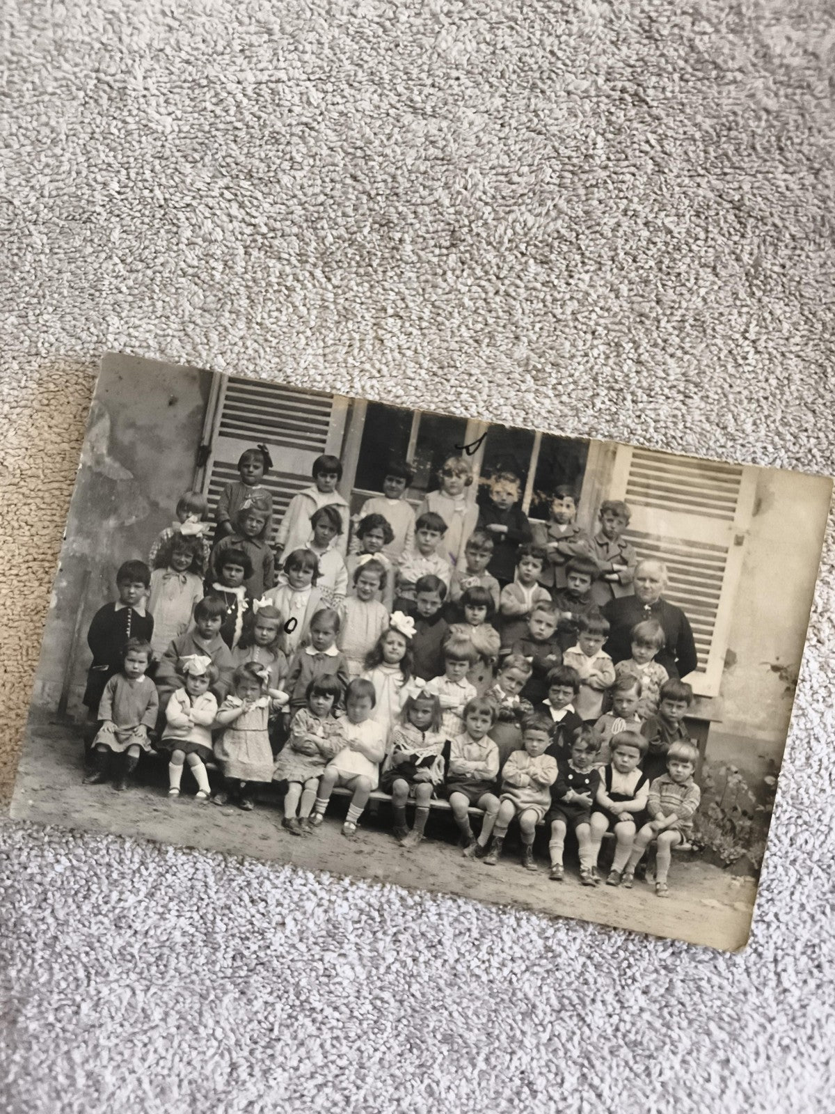 CPA photo de classe ancienne école enfants France début XXe siècle