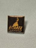 Vintage pin's carré Gitanes Blondes logo doré collection tabac ancien
