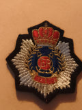 Écusson brodé ancien couronne étoile argentée blason ER police militaire