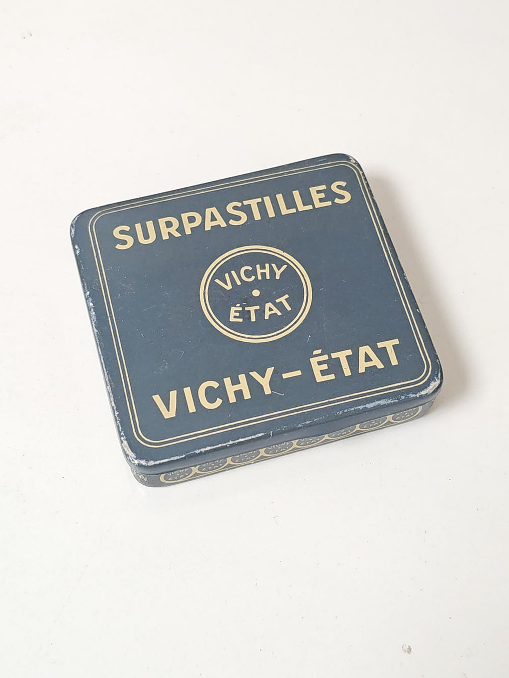 Petite boîte publicitaire ancienne Vichy rétro, collection vintage déco rare