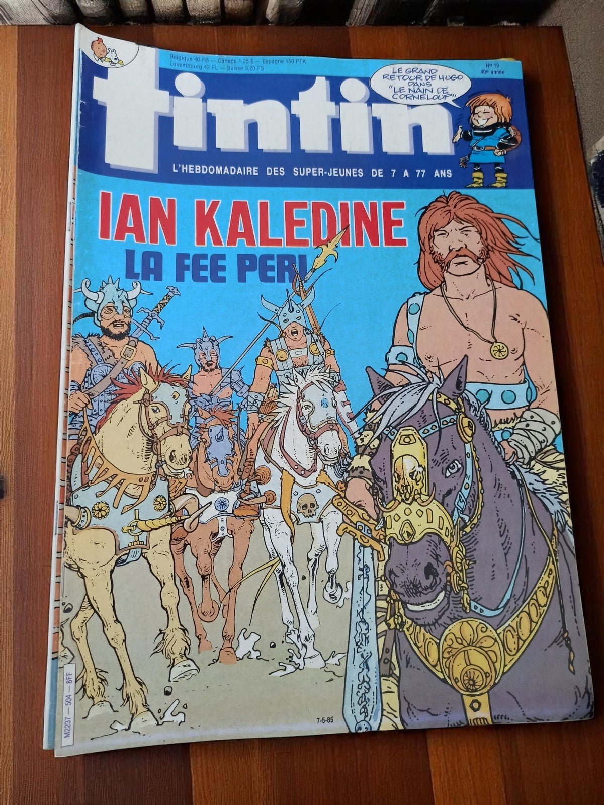 Magazine Tintin vintage n°19 1985 Ian Kaledine La Fée Perle édition ancienne