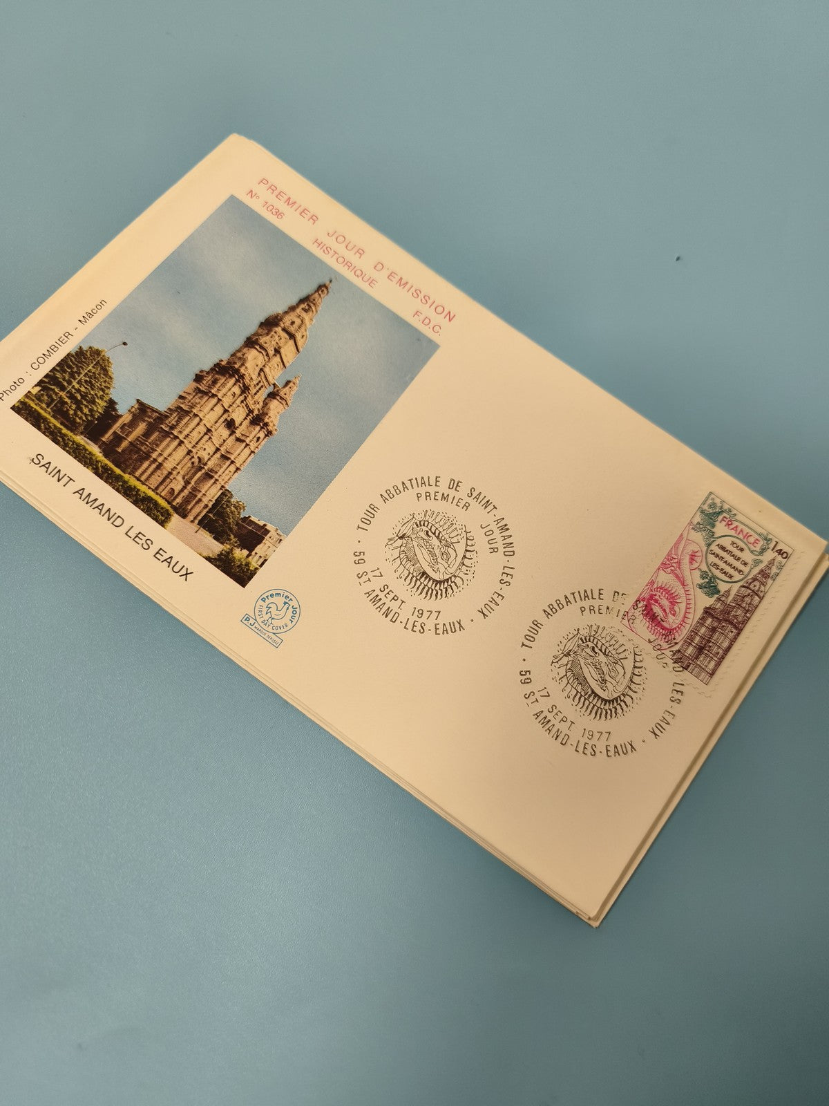 Enveloppe FDC premier jour d?émission Saint-Amand-les-Eaux Tour Abbatiale