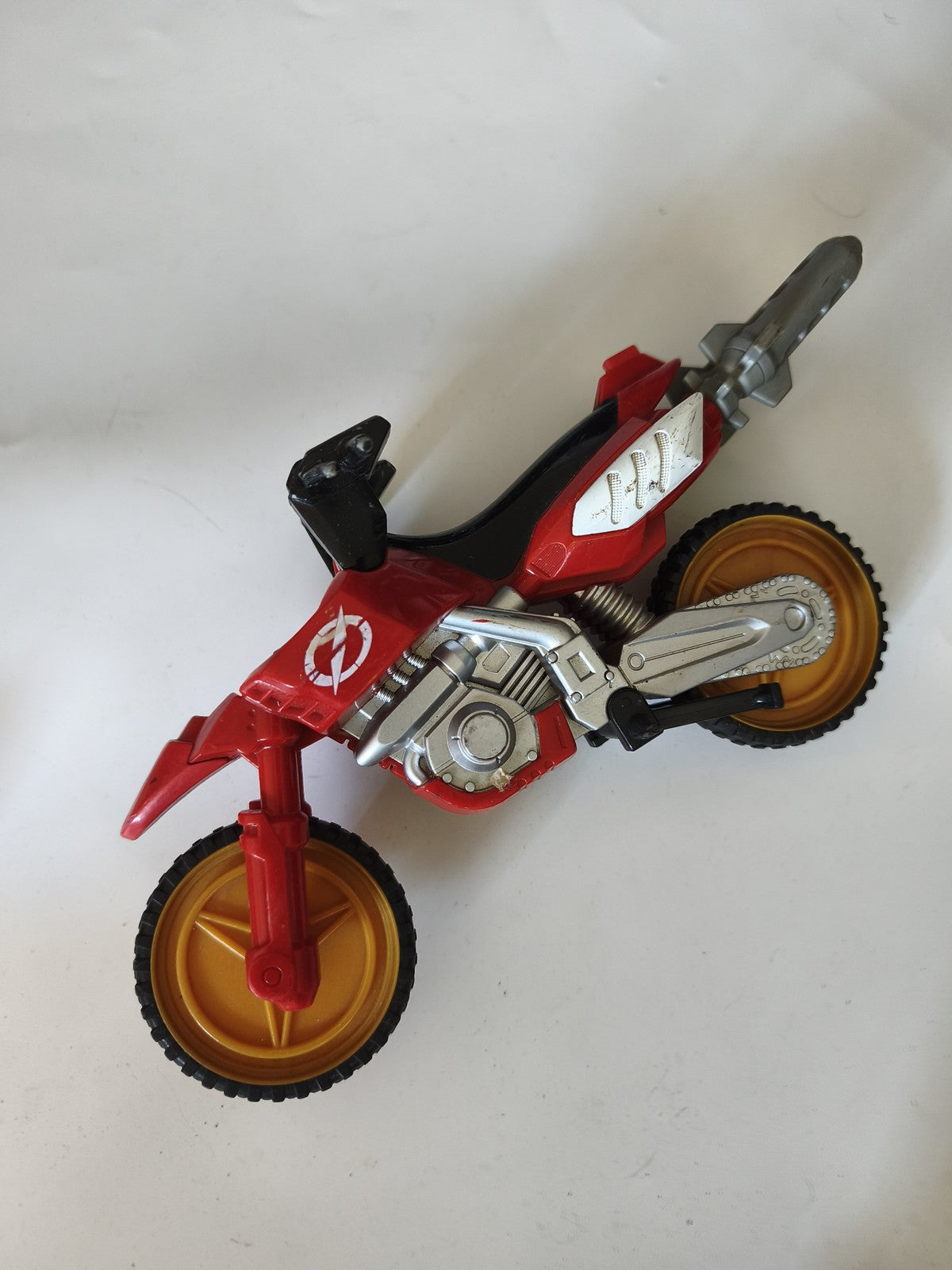 Moto Power Rangers Rouge Bandai Trans-Cycle ZordTek 2007 d'occasion jouet enfant