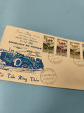 Ancienne enveloppe FDC Vietnam 1961 Réforme rurale timbres oblitérés Saigon