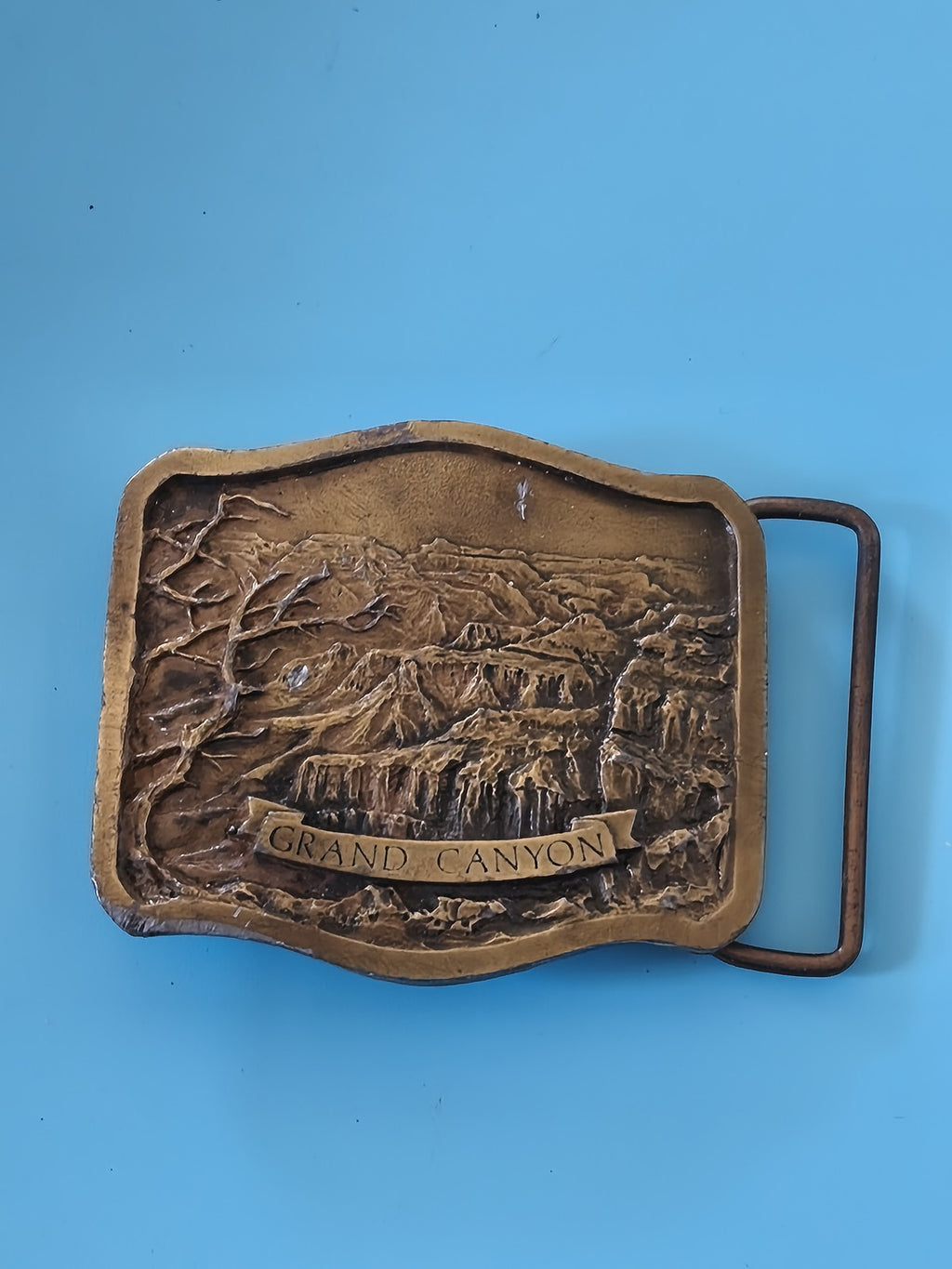 Boucle de ceinture rétro Grand Canyon Earthsea San Francisco, paysage ancien rar